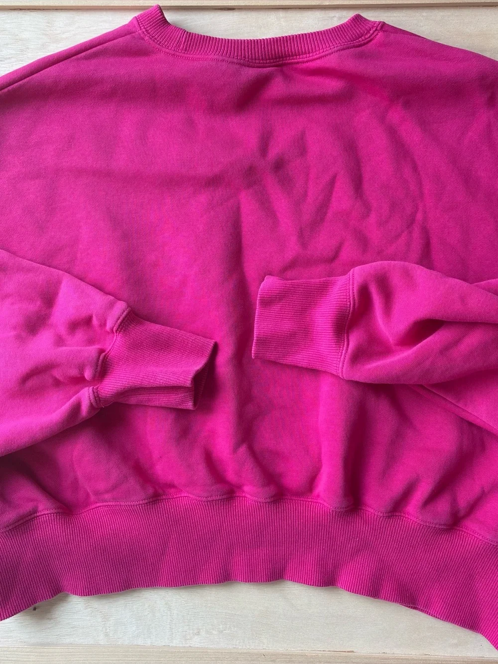Nike Pink Fleece Pullover Crew Neck Sweatshirt Cropped Women's Size XS Logo